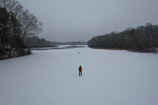 Frozen lake, Waltham, Ma, Winter 2020